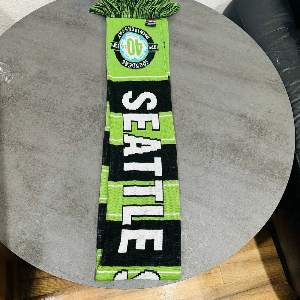 Seattle Sounders FC Scarf Ruffneck Green Black Soccer Fan Scarf